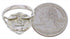 Sterling Silver Mother Of Pearl Seashell Ring Size 7-3/4 FX22306